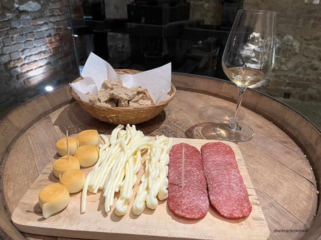 Cheese tray at the Slovak Wine House