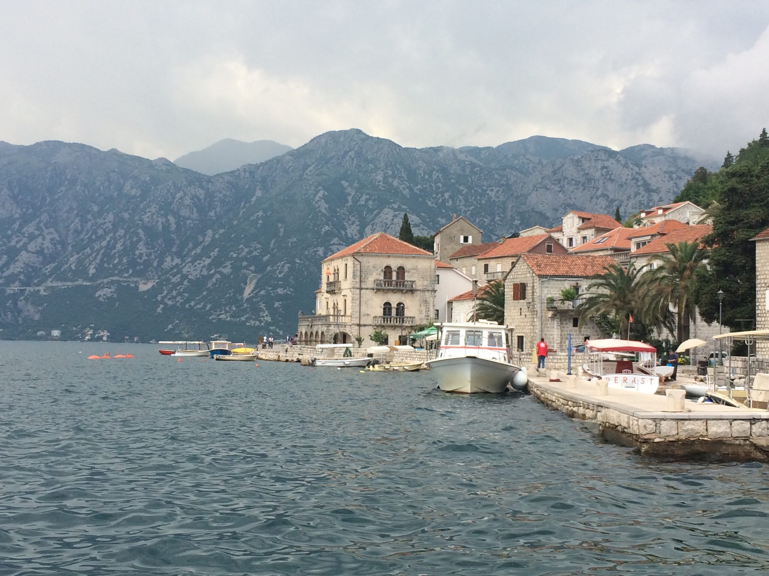 water and village of Perast in Montnegro 