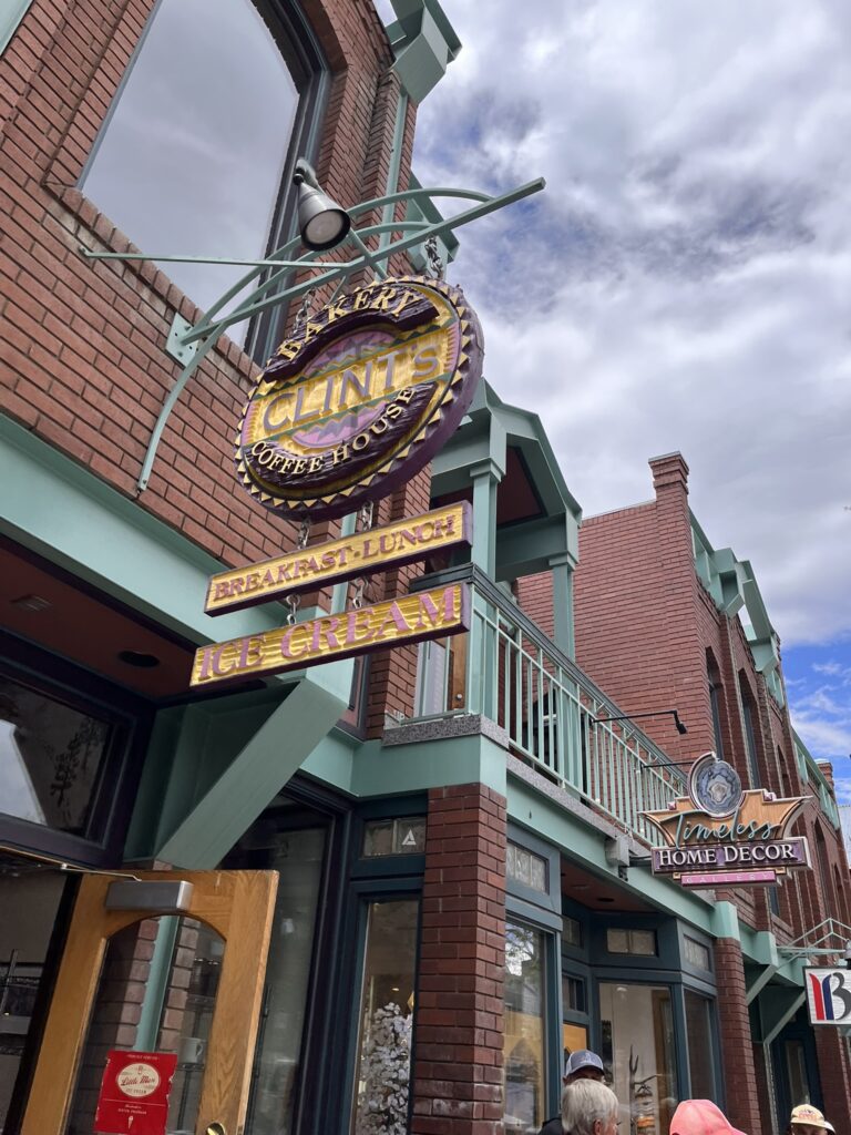 Clint's coffee house sign