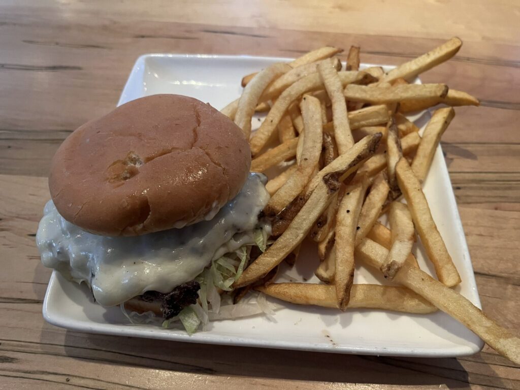 Smashburger and fries