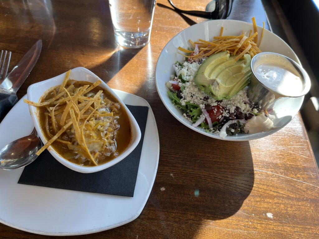 salad with avocado and chili
