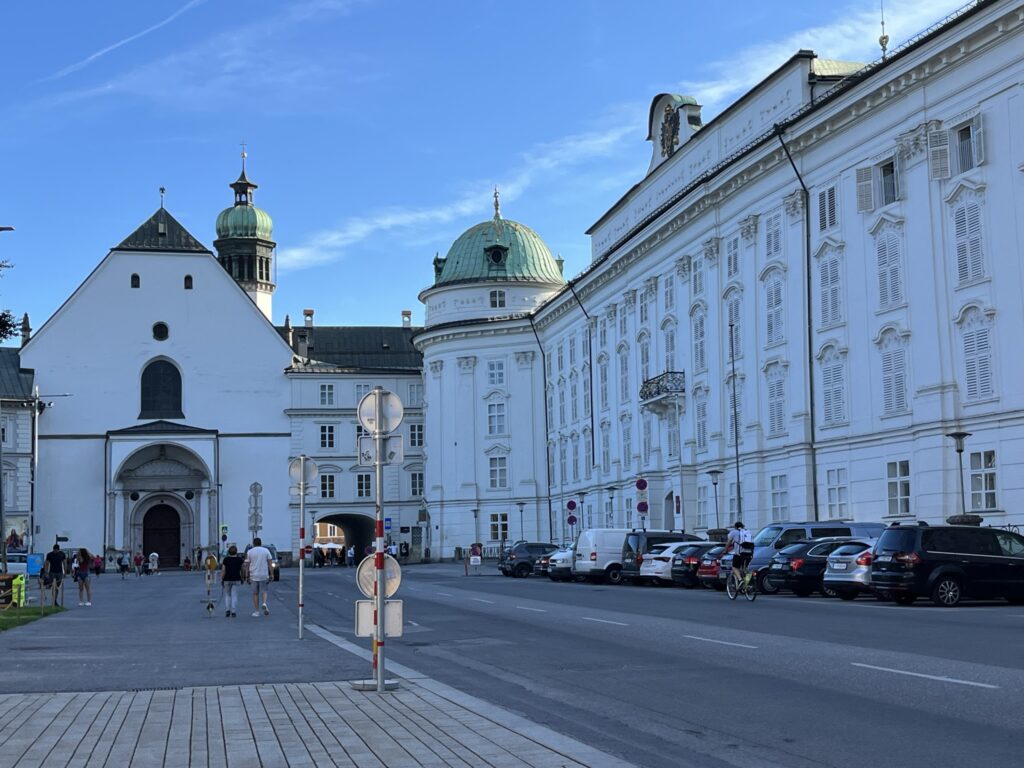 Hofburg - a white colored palace in Innsbruck