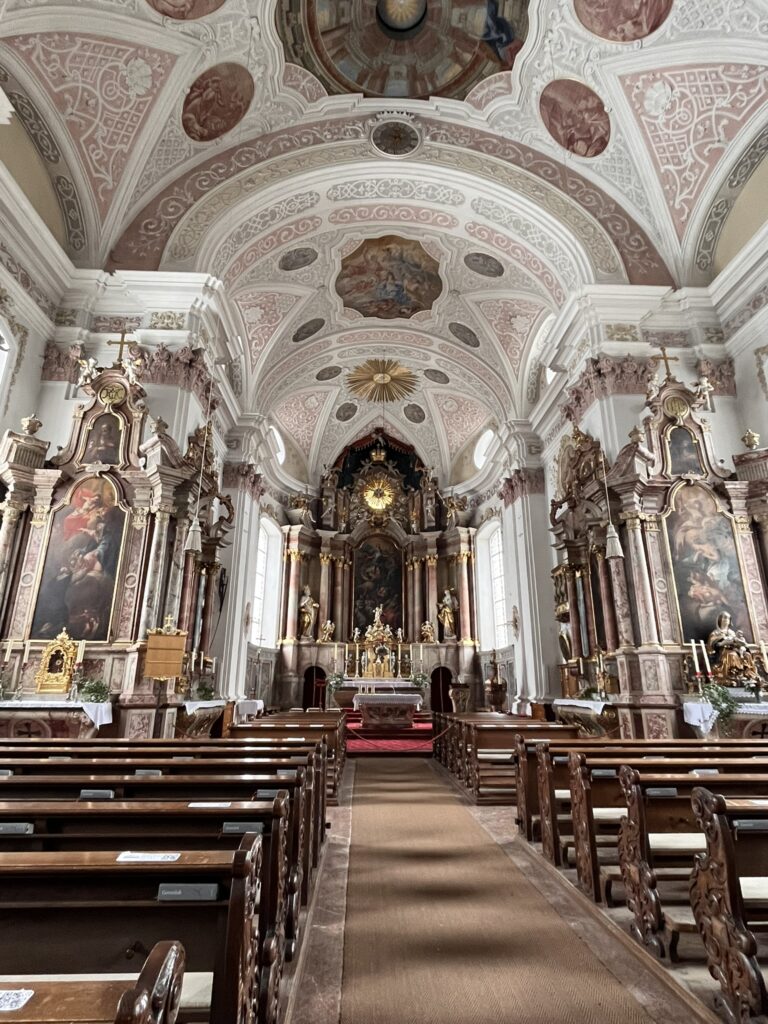 inside a church in St Johann