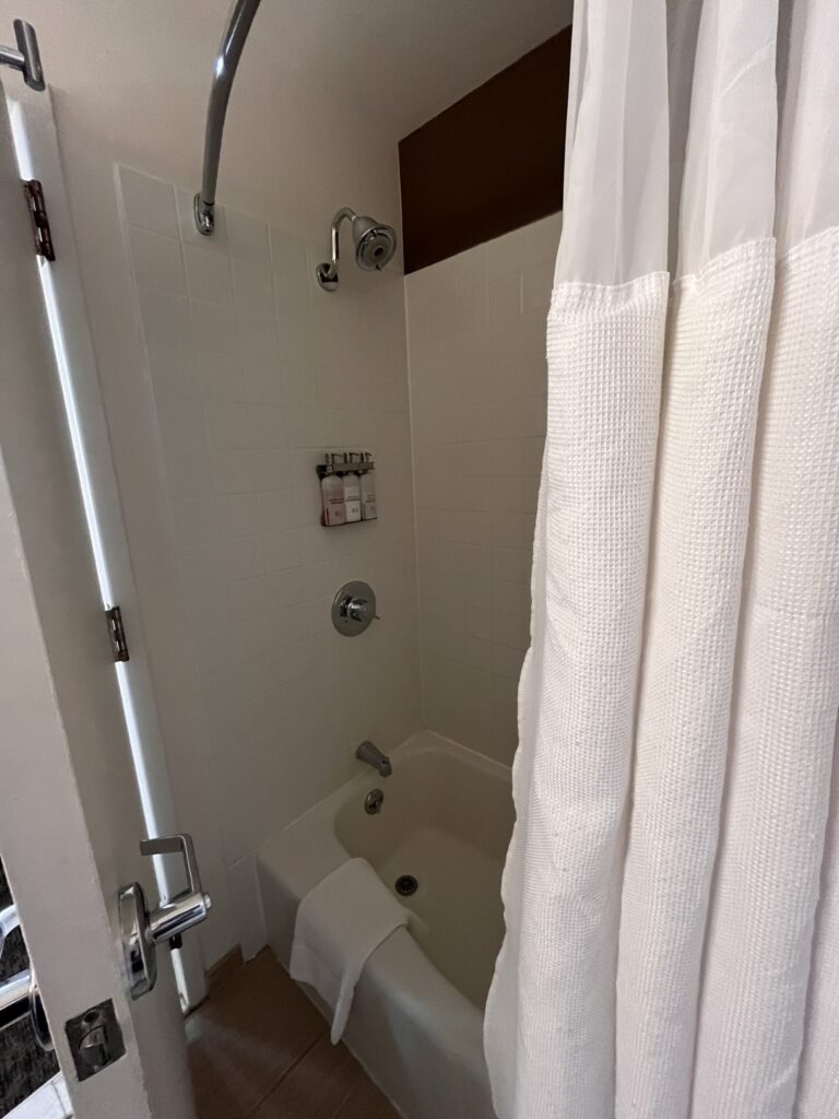 Bathroom at Hotel Vintage Portland the shower set up
