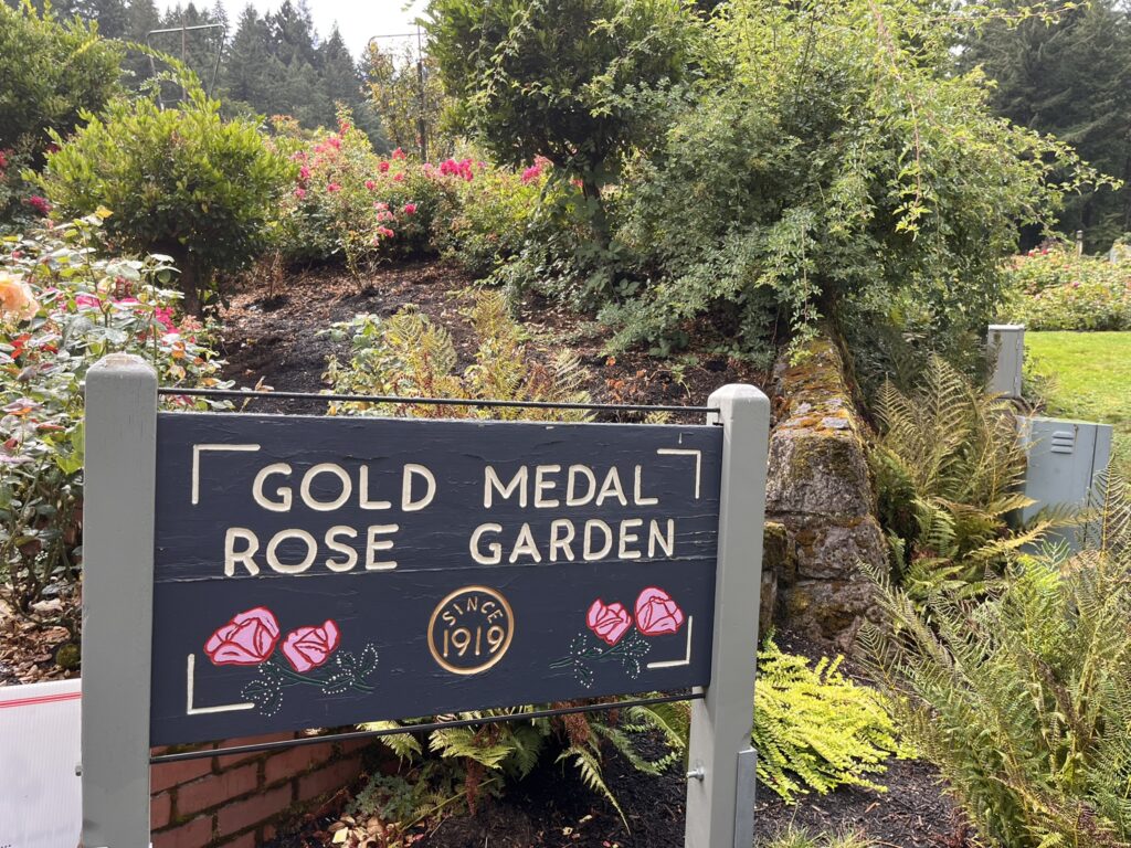 Rose Garden Portland Sign