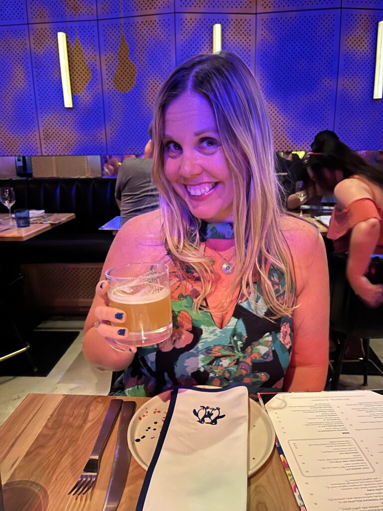 At a cocktail bar in Vegas