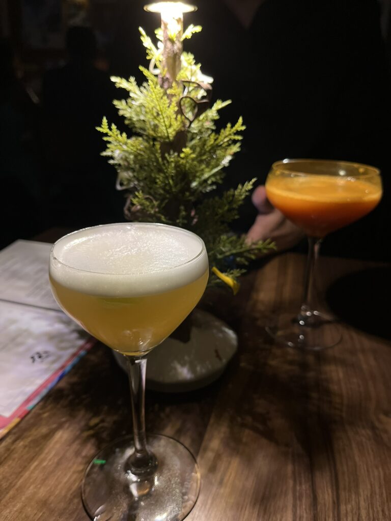 Cocktails at hidden cocktail bar