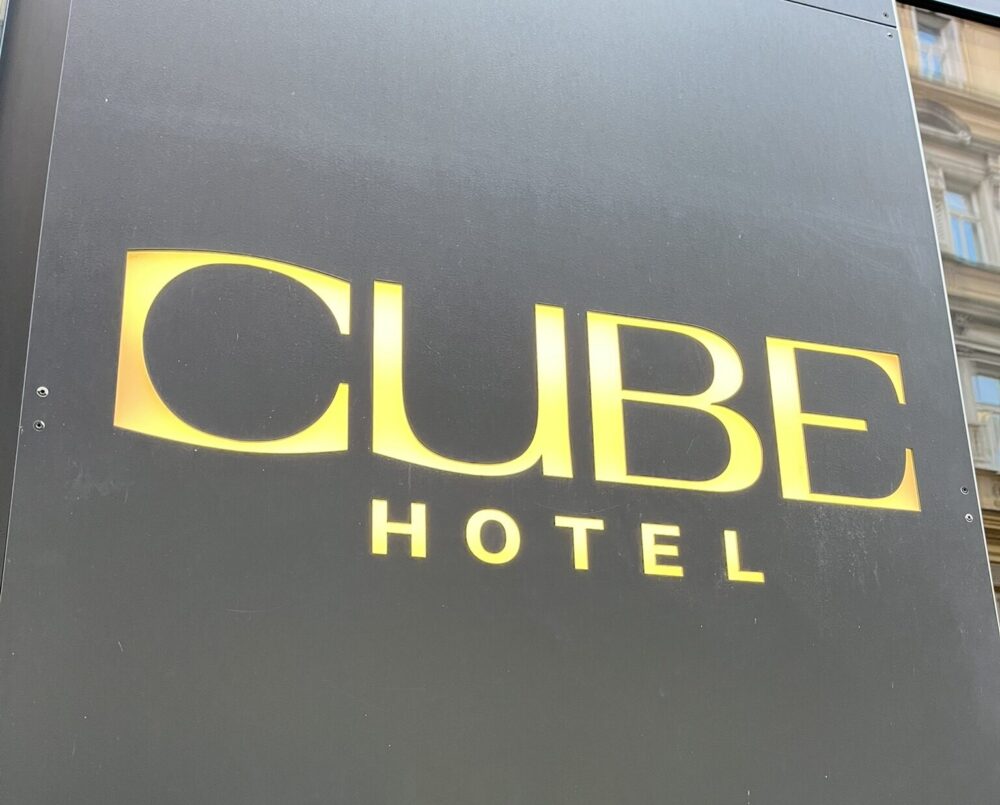 photo of hotel sign