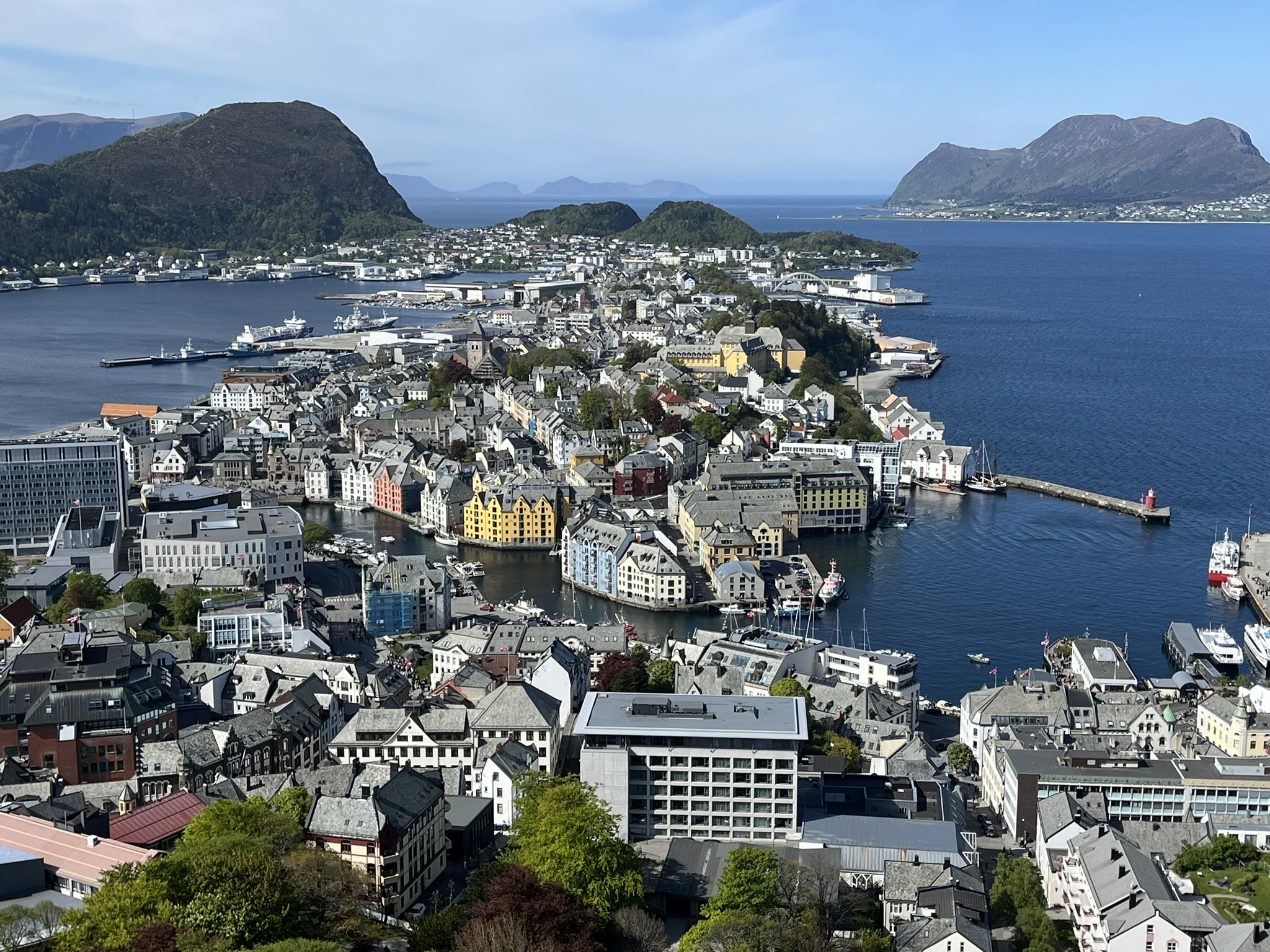more views of sea and mountains in Alesund