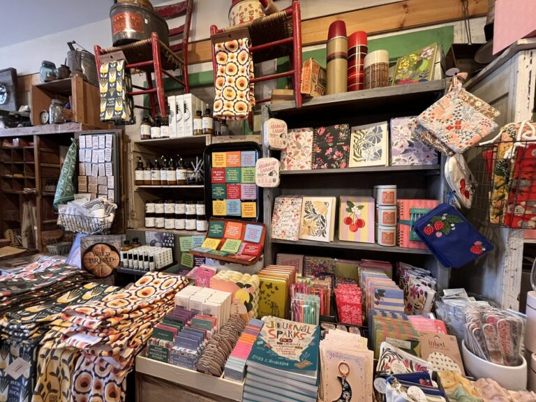 Inside a store
