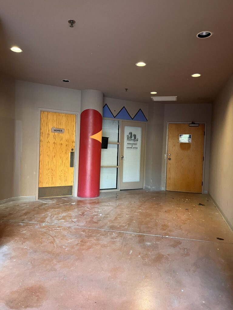 abandoned shopping center