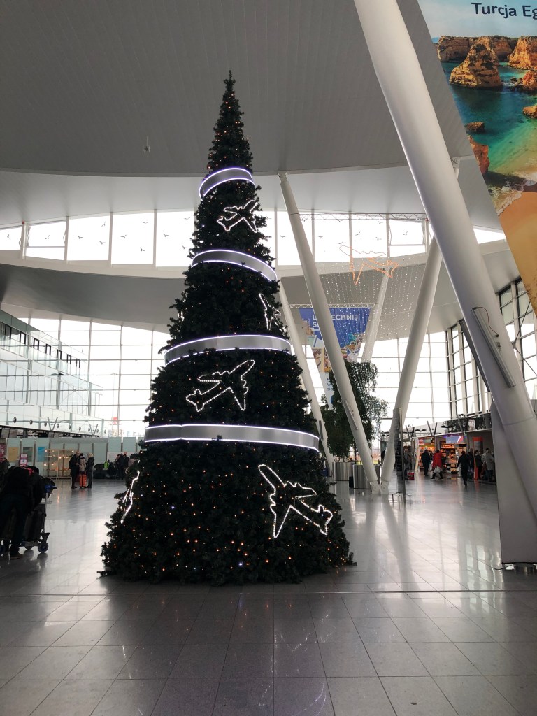 The cool tree at the Wroclaw Airport.