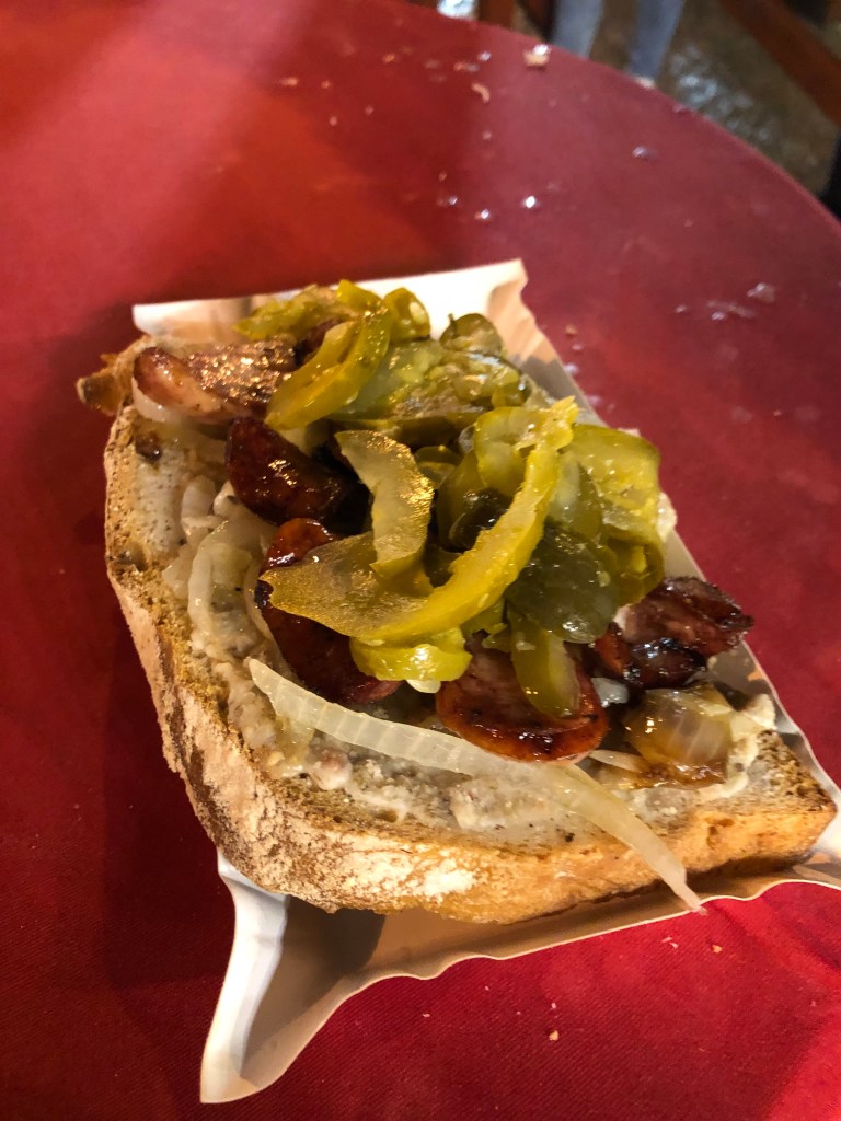 Eats at the Christmas Market.